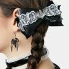 The Grave Girls Night School Bat Hair Bow Hair Clips