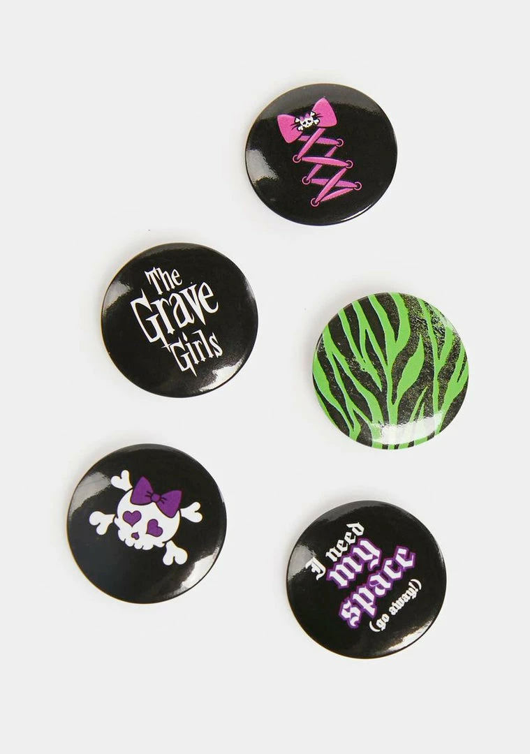 Budget 😉 The Grave 👧 Girls Gift With Purchase She's Alright Button Pack 🛒 1 The Grave Girls Gift With Purchase She's Alright Button Pack