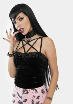 The Grave Girls Dark Mistress Velvet Tank Top