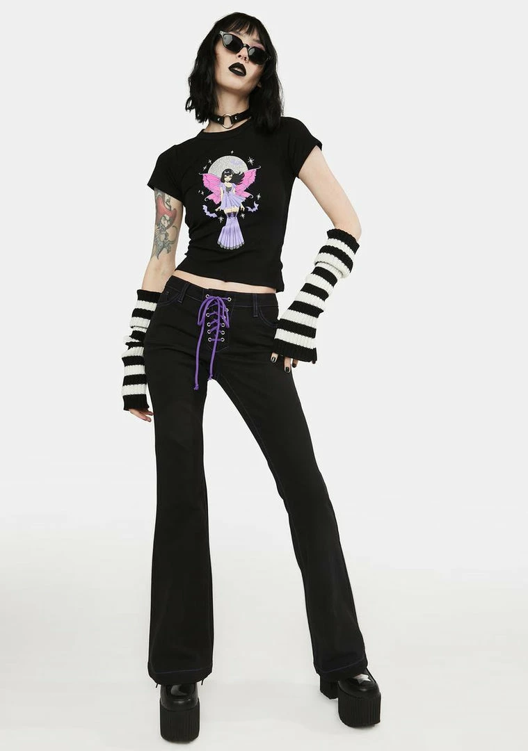 Budget ๐ฅฐ The Grave ๐ง Girls Tops Wish On A Blood Moon Graphic Tee ๐งจ 5 The Grave Girls Tops Wish On A Blood Moon Graphic Tee