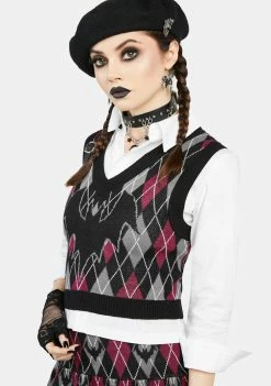 The Grave Girls Sweater Vests Bat To School Sweater Vest