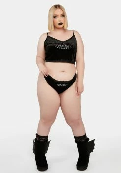 The Grave Girls Plus Thirst For More Velvet Pajama Set Sexy Pajamas