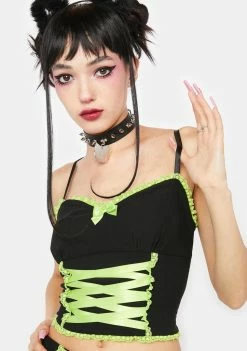 The Grave Girls Acting Envious Crop Top