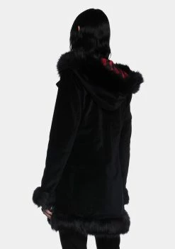 The Grave Girls Born From Darkness Faux Fur Coat Faux Fur Coats