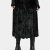 Budget ๐ฅ The Grave ๐ง Girls Darkest Romance Velvet Midi ๐ Skirt ๐ 1 The Grave Girls Darkest Romance Velvet Midi Skirt