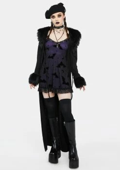 The Grave Girls Slip Dress Bat Vibes Only Mini Dress