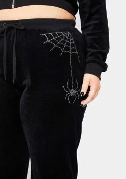 The Grave Girls Plus Night Crawler Velour Track Pants Bottoms