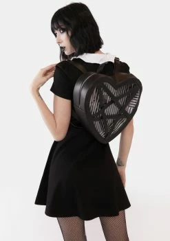 The Grave Girls Kiss Of Darkness Heart Backpack