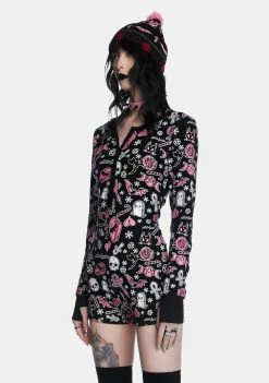 The Grave Girls Revenge Served Sweet Thermal Romper