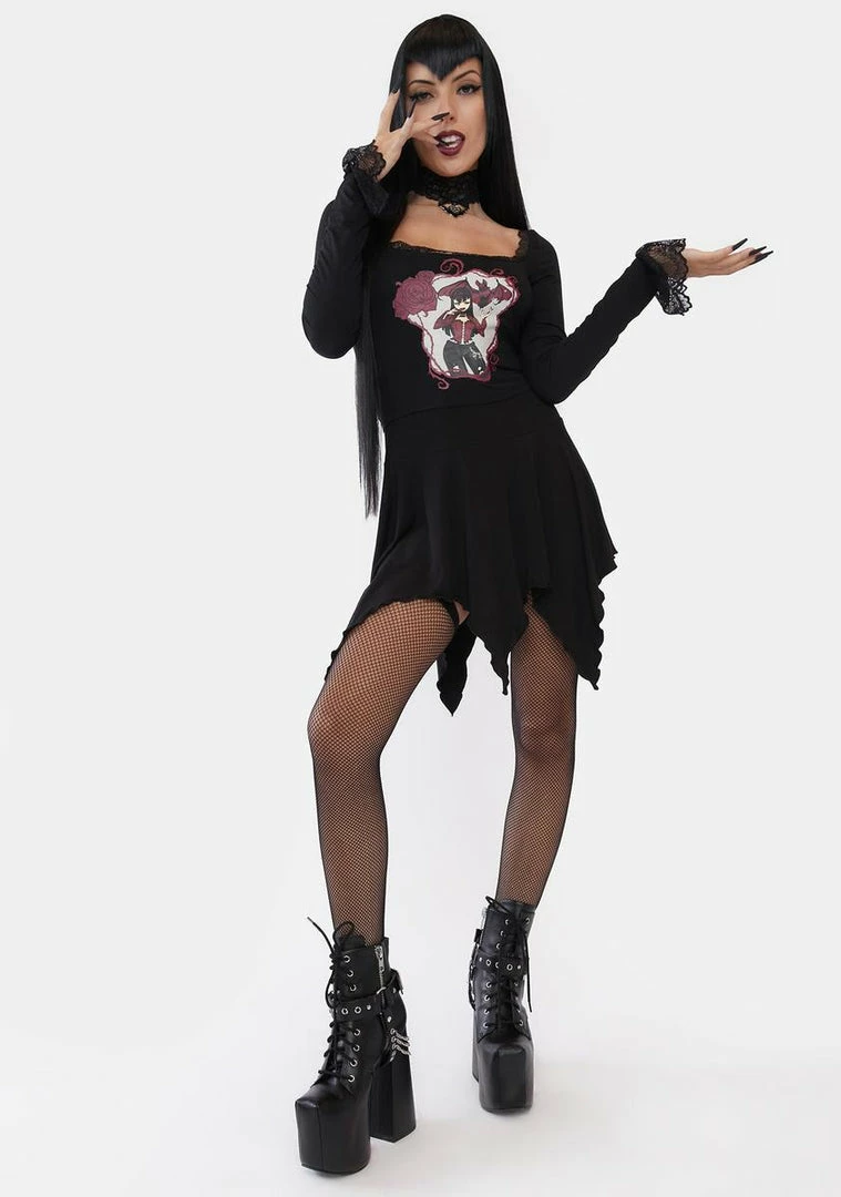 Hot Sale ๐ฏ The Grave ๐ง Girls Can't Romance Me Long Sleeve Top โญ 5 The Grave Girls Can't Romance Me Long Sleeve Top