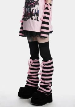The Grave Girls Pity Me Tonight Striped Arm And Leg Warmer Set
