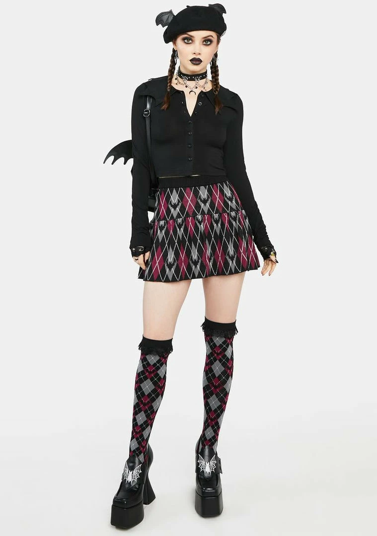 Best Pirce 🌟 The Grave 👧 Girls Long Sleeve Crop Top Just Wing It Collared Top 🤩 5 The Grave Girls Long Sleeve Crop Top Just Wing It Collared Top