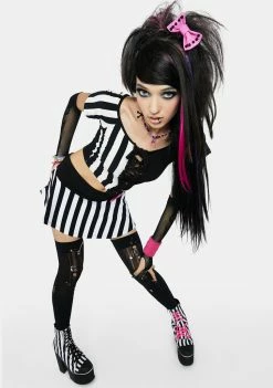 The Grave Girls Dark Drop A Heart Platform Boots