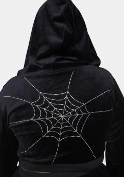 The Grave Girls Plus Night Crawler Velour Track Jacket