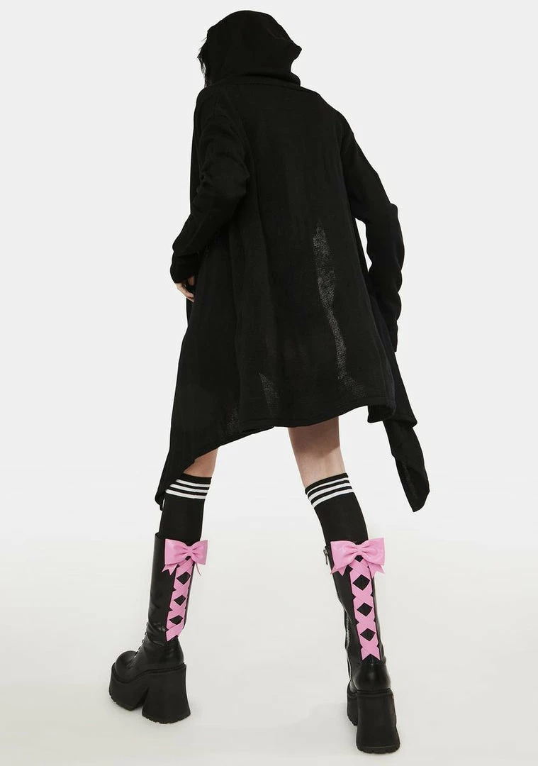 Outlet ❤️ The Grave 👧 Girls Wicked Twilight Draped Cardigan 👏 6 The Grave Girls Wicked Twilight Draped Cardigan