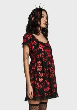 The Grave Girls Coveted Haunting Babydoll Dress Dresses