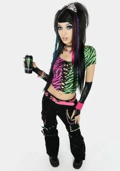 Deals ๐ The Grave ๐ง Girls Drop A Heart Two Tone Top Lace-Up Crop Top ๐ฅ 8 The Grave Girls Drop A Heart Two Tone Top Lace-Up Crop Top