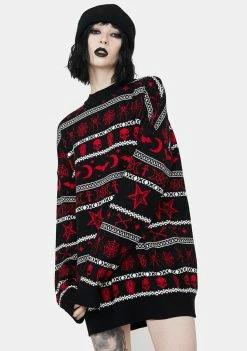 The Grave Girls Little Miss Killjoy Intarsia Sweater