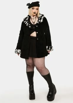 The Grave Girls Faux Fur Jacket Plus Wicked Fashion Forward Fairy Corduroy Jacket