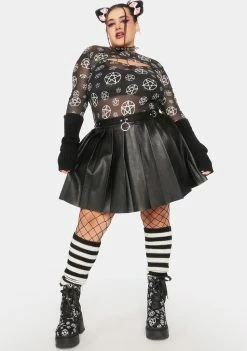 The Grave Girls Plus Darkest Point Mesh Shrug Set