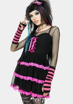 The Grave Girls Little Black Dresses Love To Lead Mini Dress