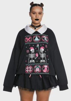 The Grave Girls Plus Kiss And Tell Oversized Sweatshirt Crewneck Sweatshirt