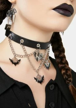 The Grave Girls Creature Of The Night Charm Choker Jewelry