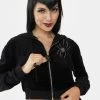 The Grave Girls Night Crawler Velour Track Jacket
