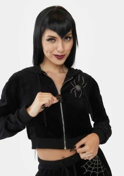 The Grave Girls Night Crawler Velour Track Jacket