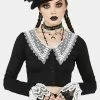 The Grave Girls Just My Type Lace Collared Top