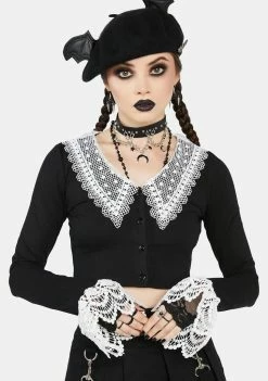The Grave Girls Just My Type Lace Collared Top