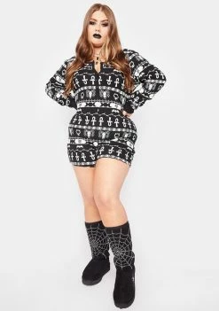 The Grave Girls Plus Made Of Mischief Thermal Romper Lingerie & Sleepwear