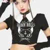 The Grave Girls Purr Hell Crop Top