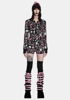 The Grave Girls Revenge Served Sweet Thermal Romper