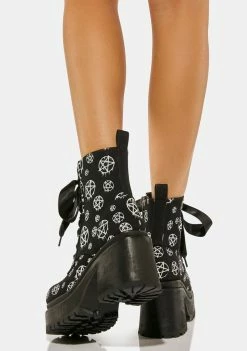 Promo 🔔 The Grave 👧 Girls Darkest Point Combat 🥾 Boots 🎉 10 The Grave Girls Darkest Point Combat Boots