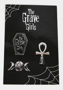 The Grave Girls Totally Charmed Enamel Pins