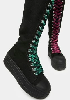 The Grave Girls Platform Sneakers Mosh Pit Babe Knee High Sneakers