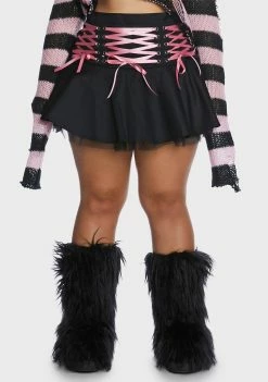 The Grave Girls Plus Sweet Bloodline Lace-Up Skirt