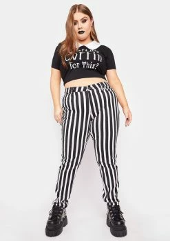 The Grave Girls Plus New Idols Striped Skinny Jeans Bottoms
