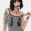 The Grave Girls Purrrfect Moonlight Striped Tank Tops
