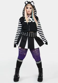 The Grave Girls Plus Press Coverage Studded Skirt