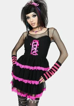 The Grave Girls Little Black Dresses Love To Lead Mini Dress