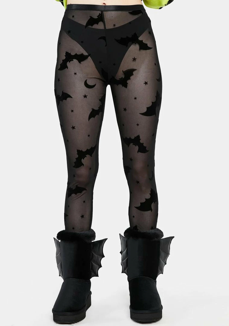 Flash Sale ⌛ The Grave 👧 Girls Love At First Bite Mesh Leggings 🔔 3 The Grave Girls Love At First Bite Mesh Leggings