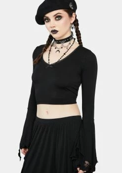 The Grave Girls Fang Club Crop Top