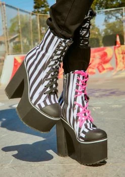 The Grave Girls Dark Drop A Heart Platform Boots