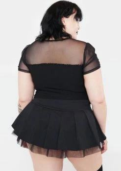 The Grave Girls Bottoms Plus Cemetery Gates Mini Skirt