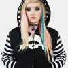 The Grave Girls Plus Scene Stealer Striped Hoodie