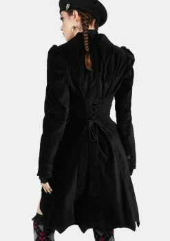The Grave Girls Trench Coats Darkest Before Dawn Velvet Coat
