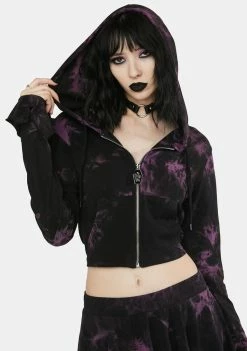 The Grave Girls Outerwear Dark Illusions Zip-Up Hoodie