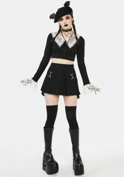 Buy ๐ The Grave ๐ง Girls Just My Type Lace Collared Top โญ 8 The Grave Girls Just My Type Lace Collared Top